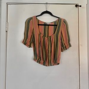 Slightly Cropped Striped Top